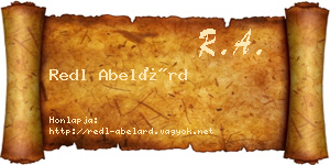Redl Abelárd névjegykártya